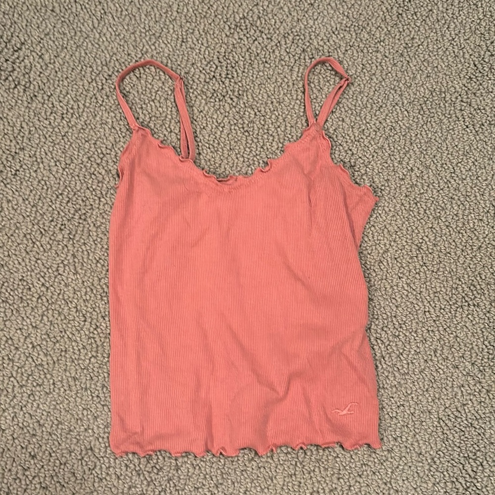 pink hollister cropped tank top.